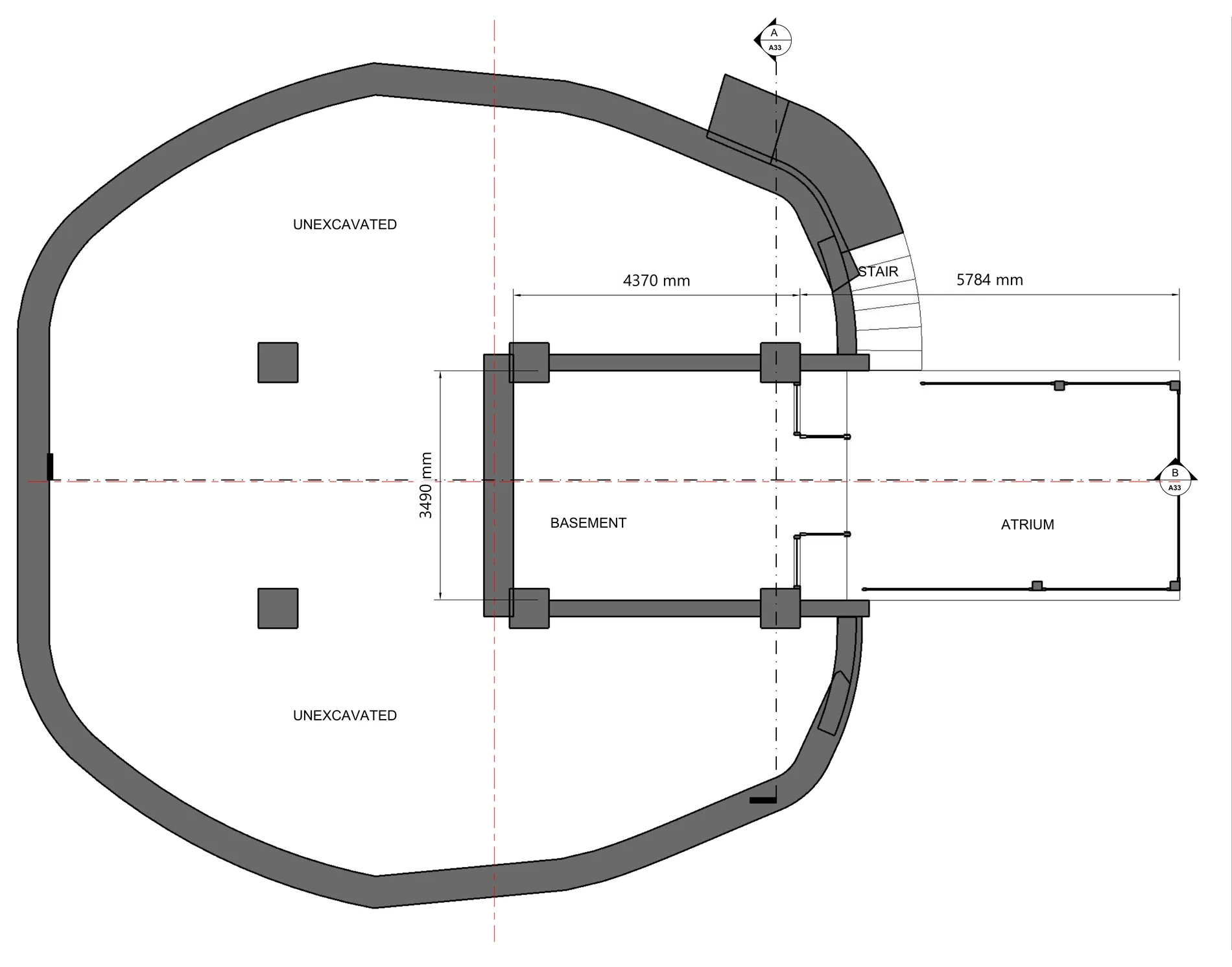 Villa Kailash Basement floor plan