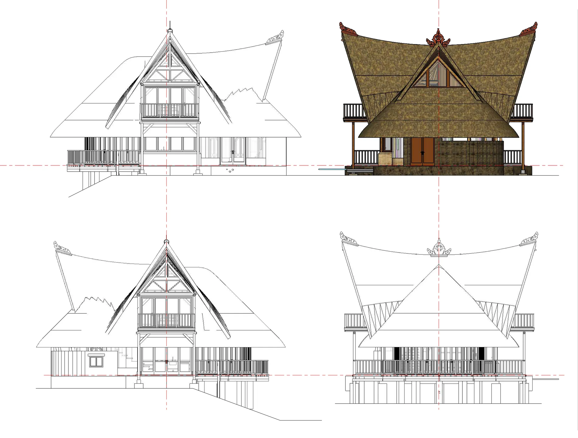 Villa Sungai Elevations floor plan